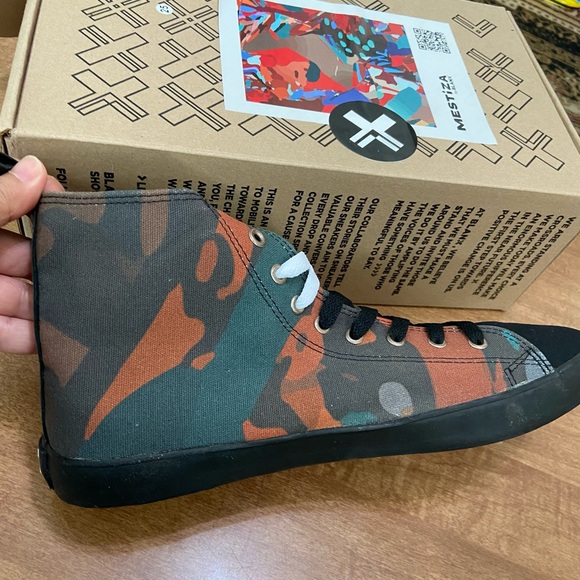 BLANX Unisex  PETER ODOR ZAMBO HIGH-TOP XY // MULTICOLOR size 12 M - Picture 8 of 9